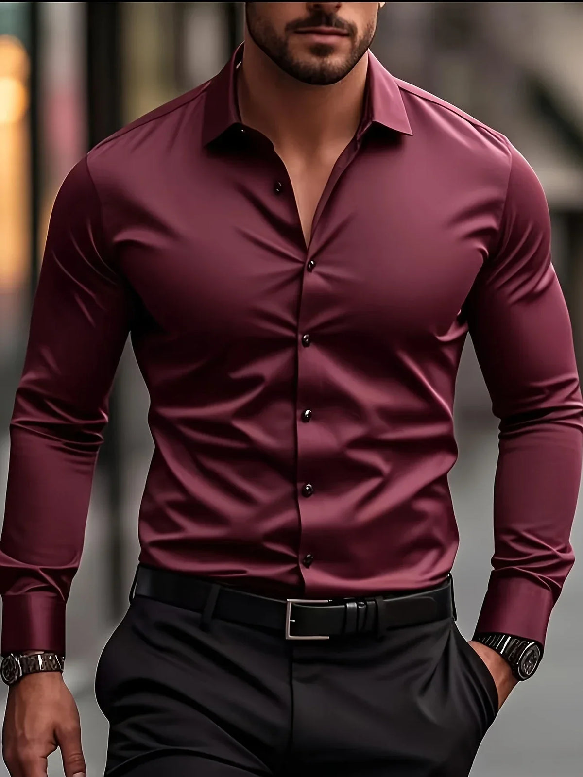Cazel | Chemise élégante à manches longues avec boutons