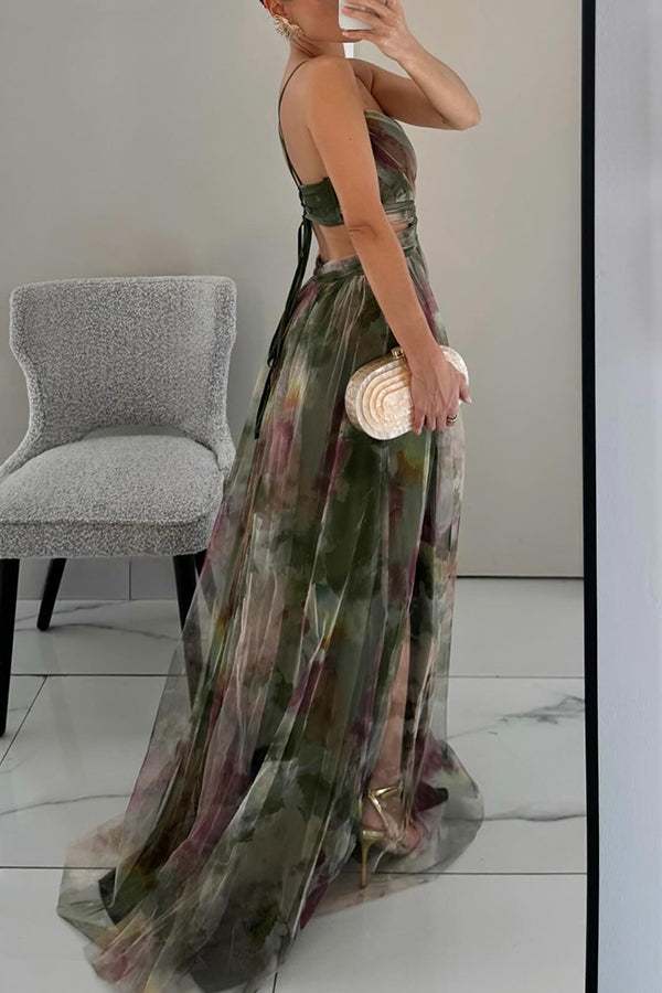 Lenoir™ | Magnifique maxi-robe à imprimé floral