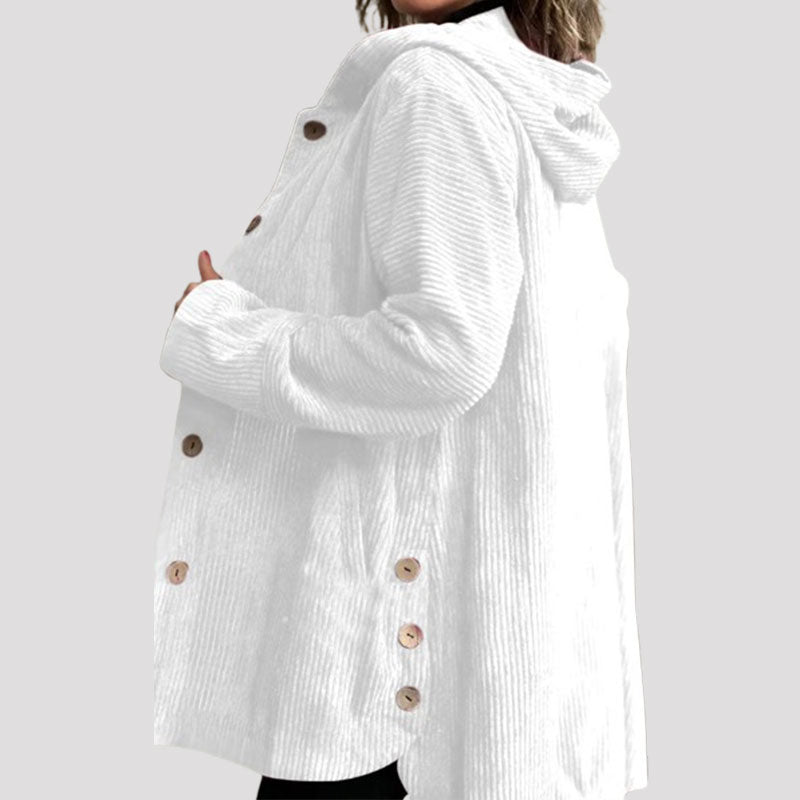 Lenoir™ | Veste à capuche décontractée en velours pour l’automne