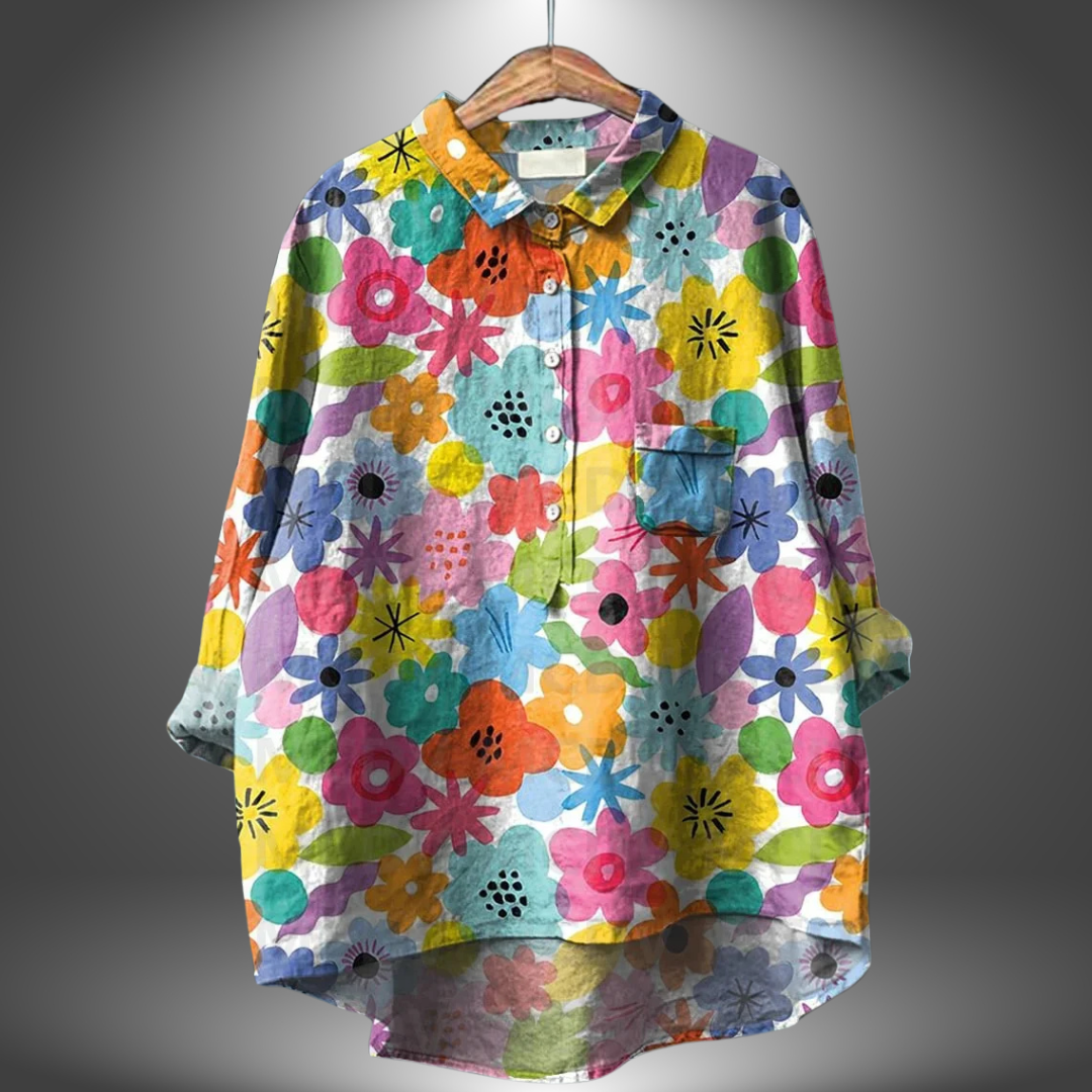 Colette | Chemise Florale Artisanale pour Femme