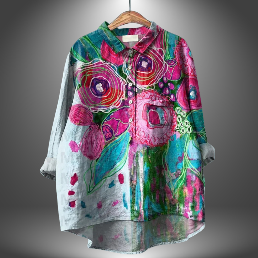 Colette | Chemise Florale Artisanale pour Femme
