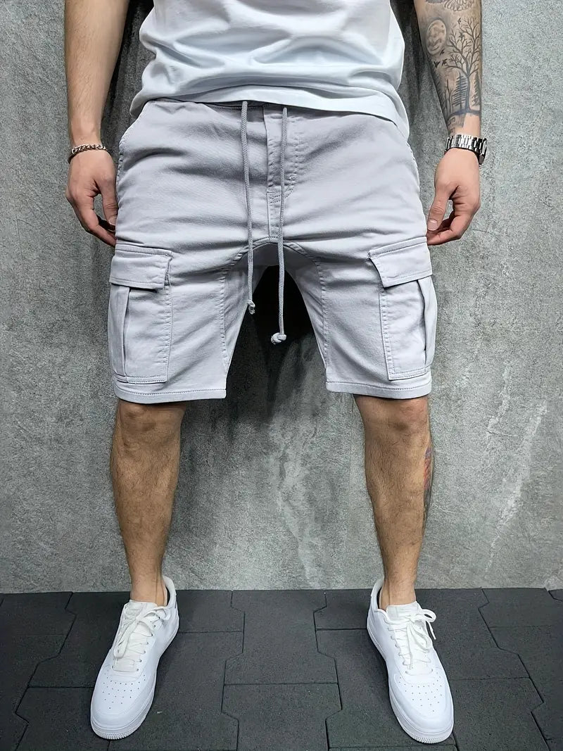 Lenoir™ | Short cargo décontracté à taille non élastique avec cordon