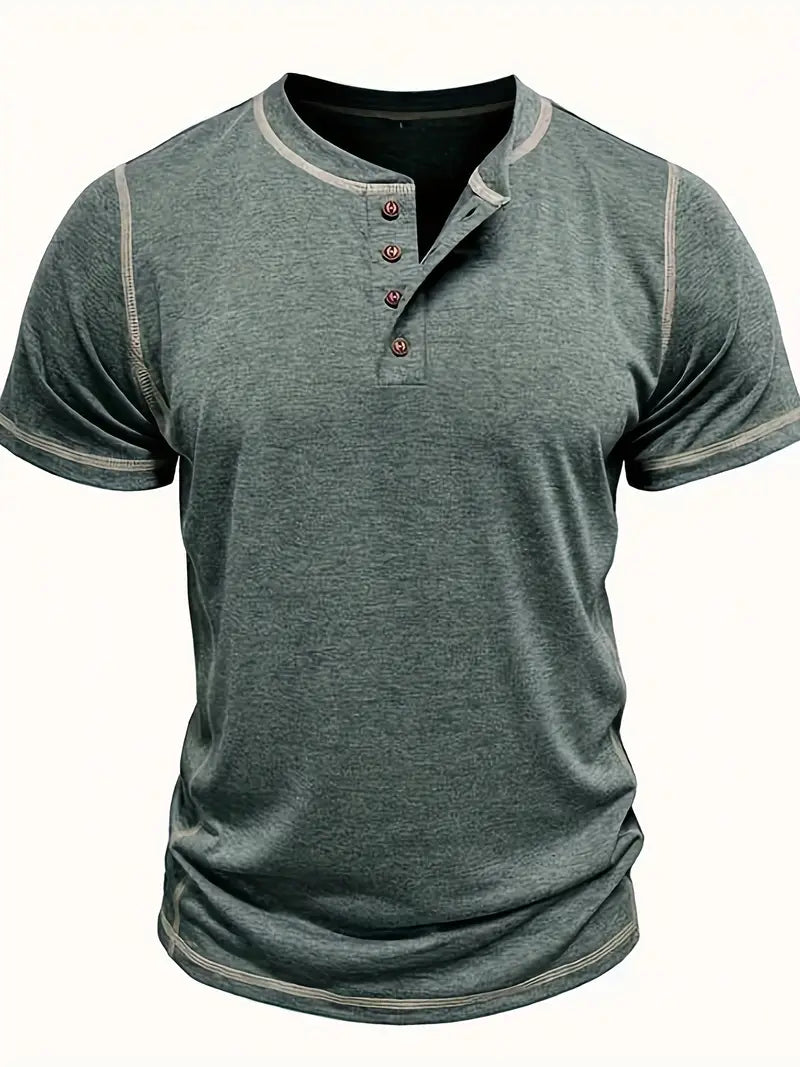 Lenoir™ | T-shirt à manches courtes boutonné