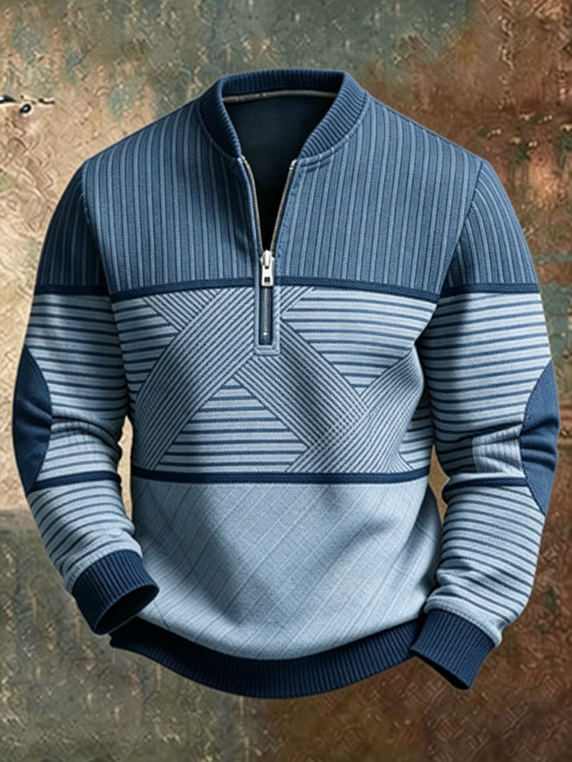 Cazel | Pull élégant pour homme à demi-zip