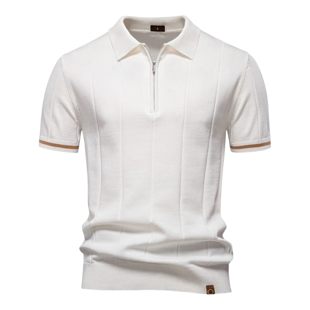 Lenoir™ | Polo sport décontracté avec fermeture éclair