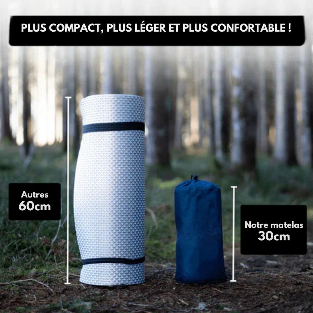 Lenoir™ | Matelas gonflable étanche et ultra-résistant avec pompe intégrée
