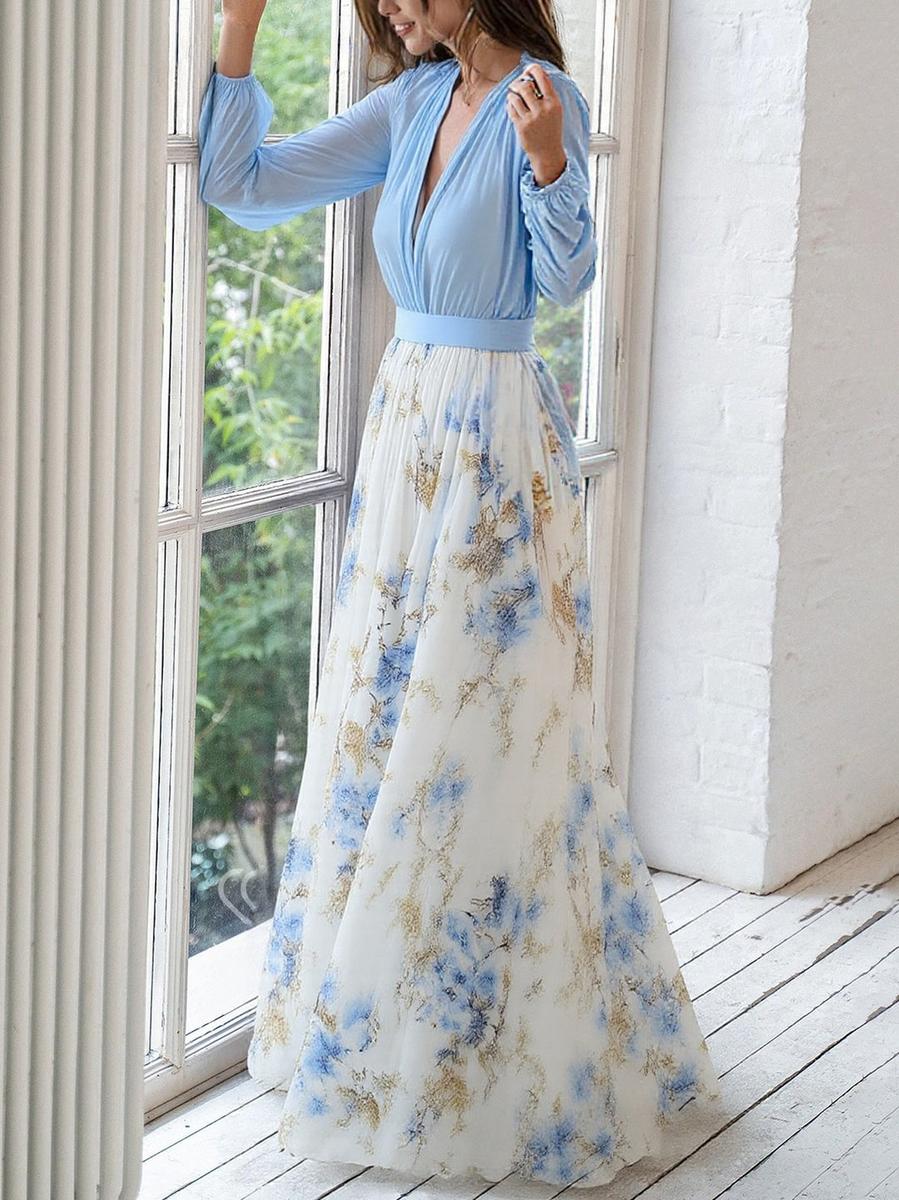 Lenoir™ | Robe Maxi à Imprimé Floral Éblouissant