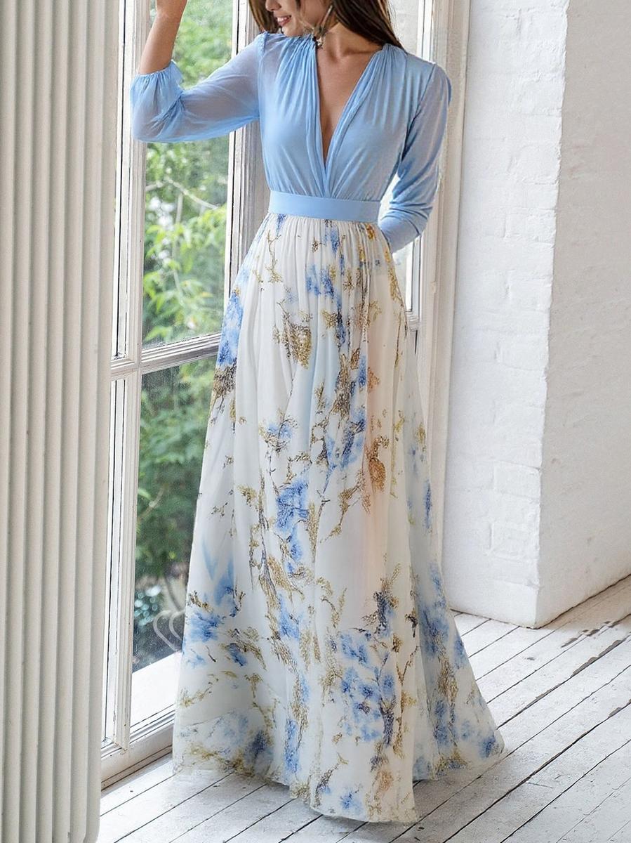 Lenoir™ | Robe Maxi à Imprimé Floral Éblouissant