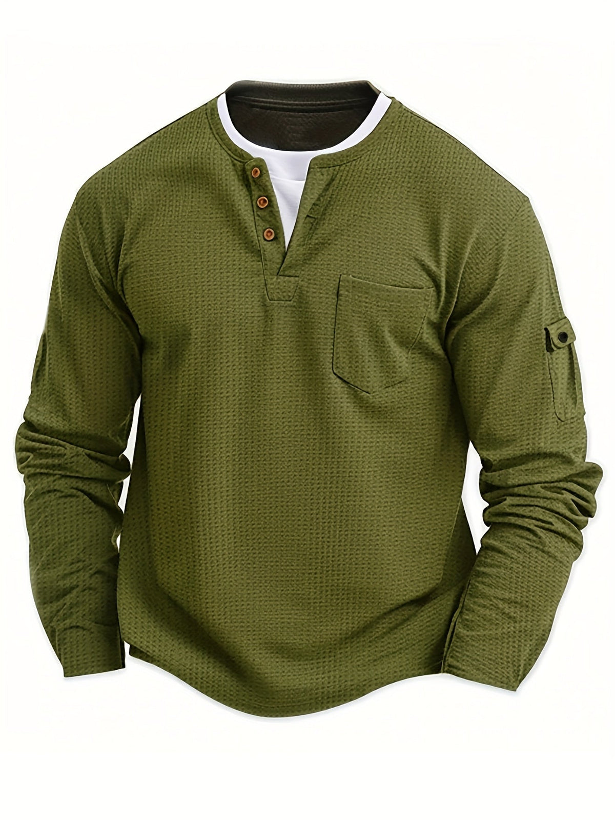 Lenoir™ | Polo à manches longues avec boutons et poche
