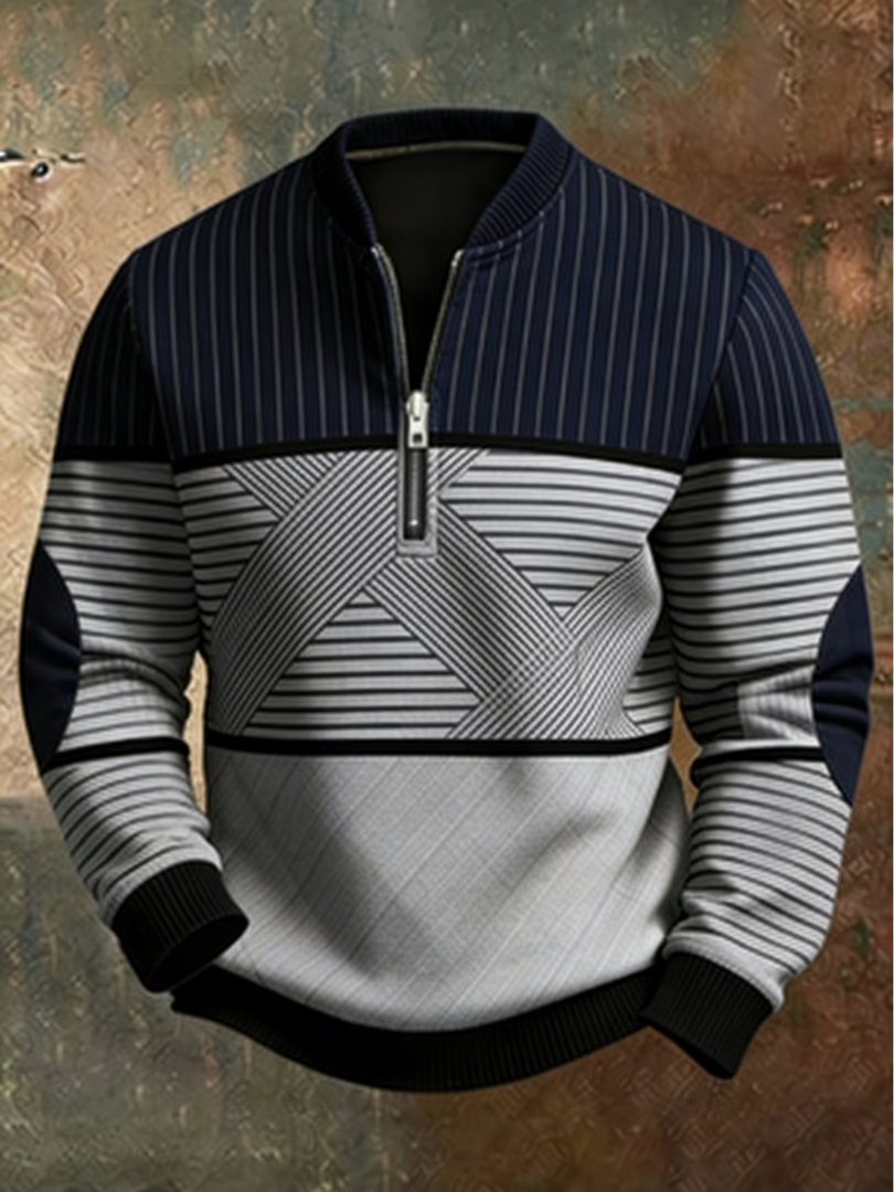 Cazel | Pull élégant pour homme à demi-zip
