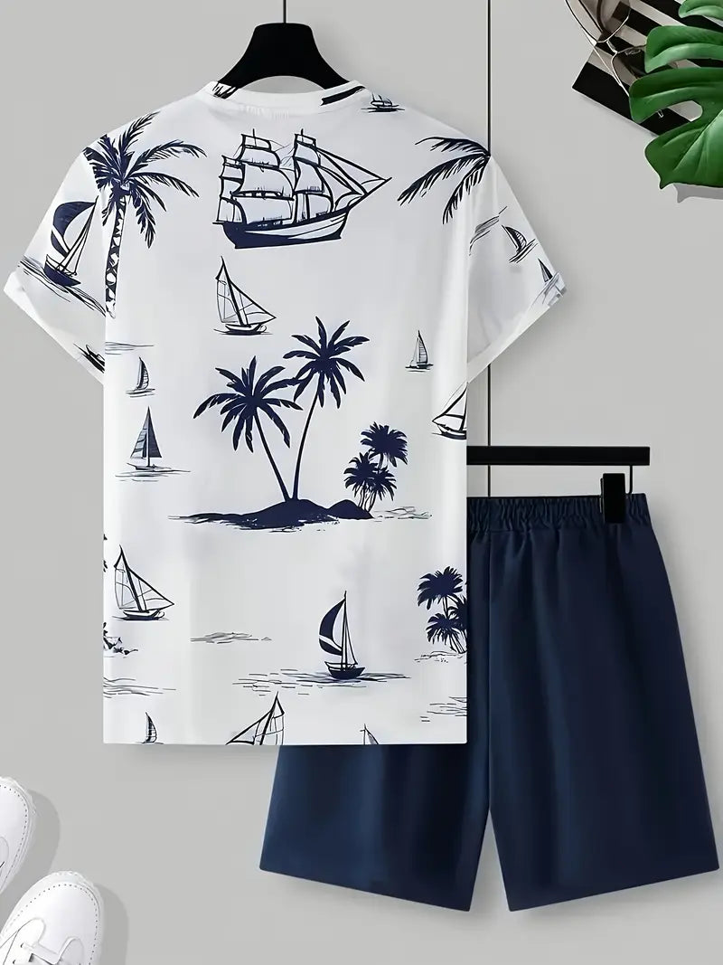 Lenoir™ | Ensemble d'été élégant imprimé deux pièces