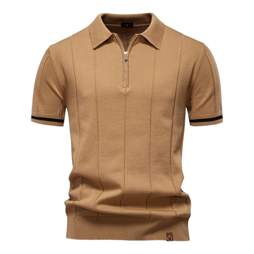 Lenoir™ | Polo sport décontracté avec fermeture éclair