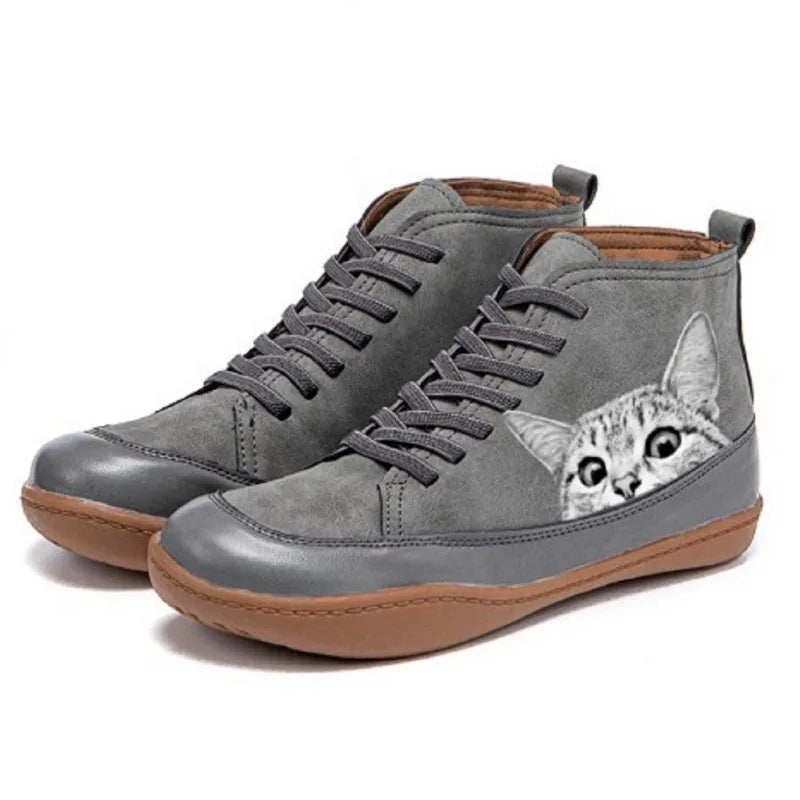 Cazel | Bottines en cuir pour les amoureux des chats