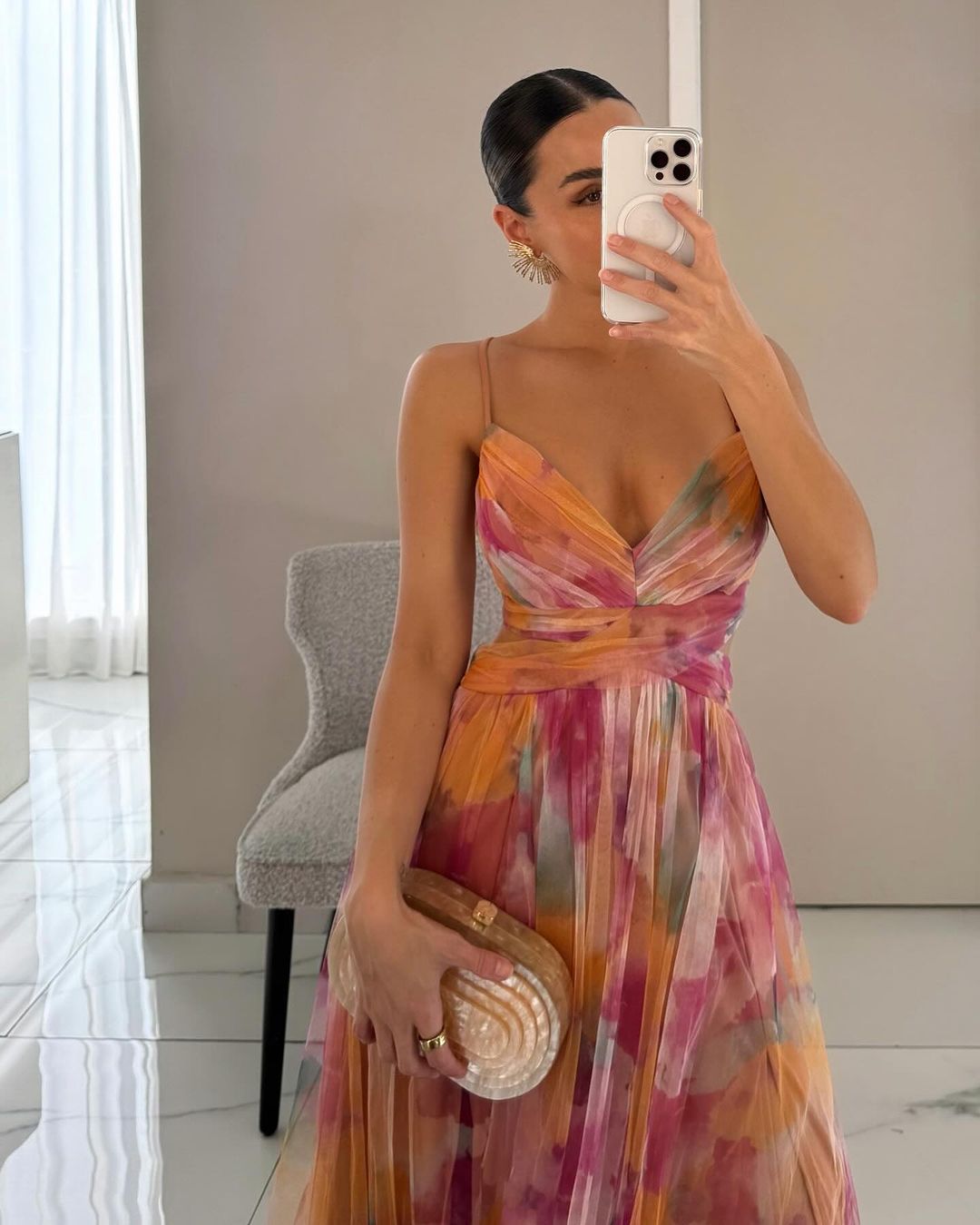 Lenoir™ | Magnifique maxi-robe à imprimé floral