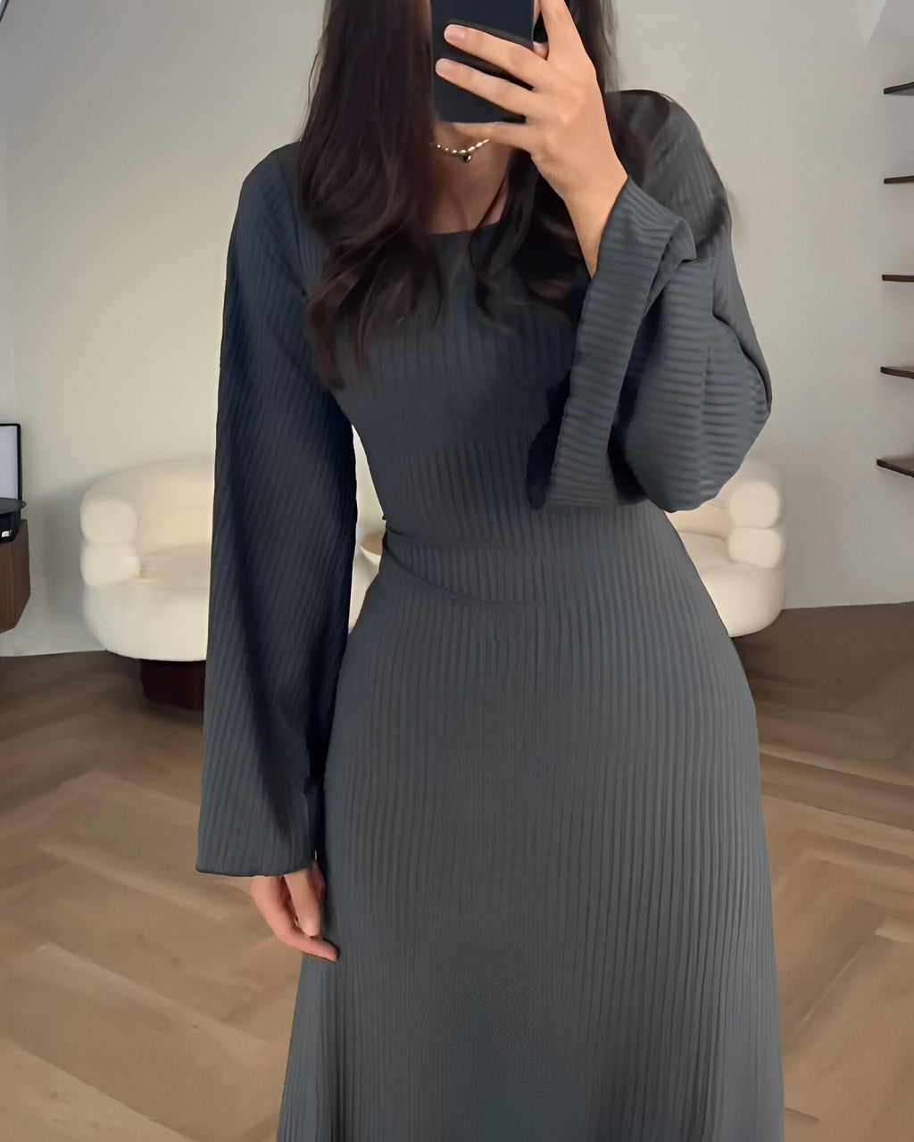 Robe Maxi Tricotée Élégante