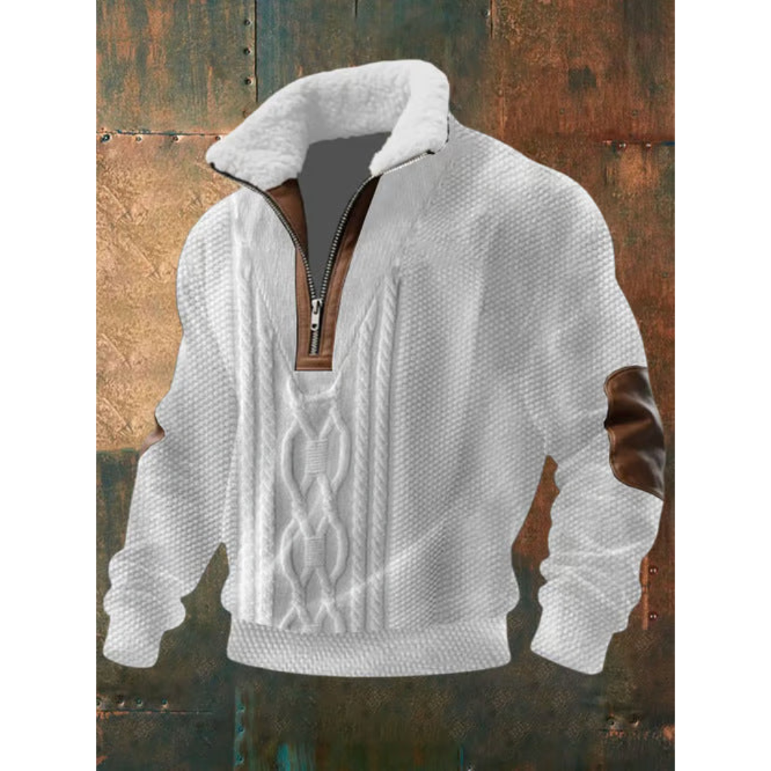 Cazel | Pull en polaire avec zip et col montant