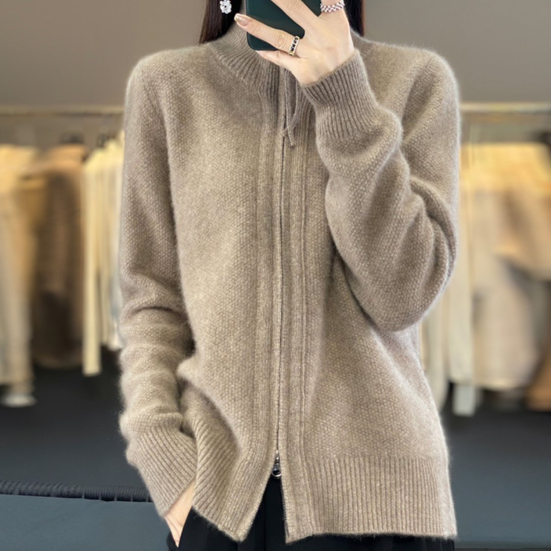 Lenoir™ | Cardigan zippé en cachemire