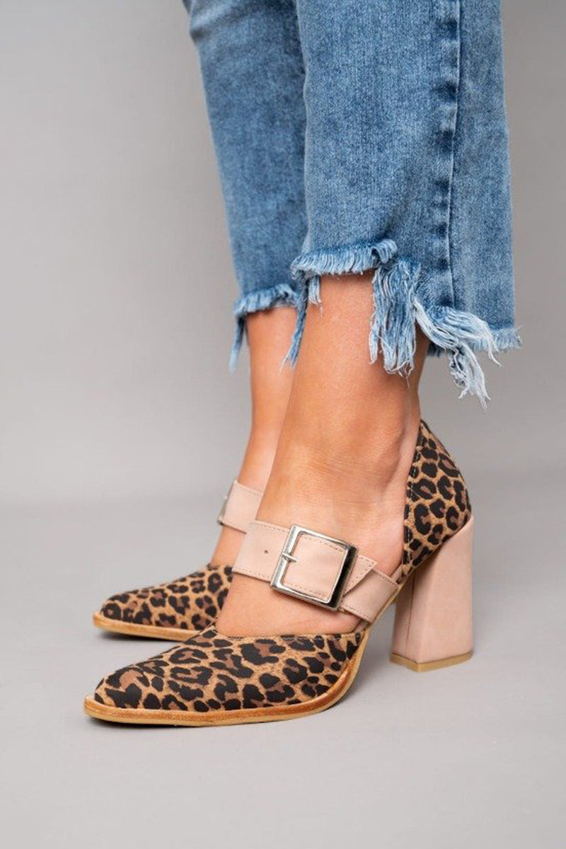 Lenoir™ | Sandales Léopard en Daim