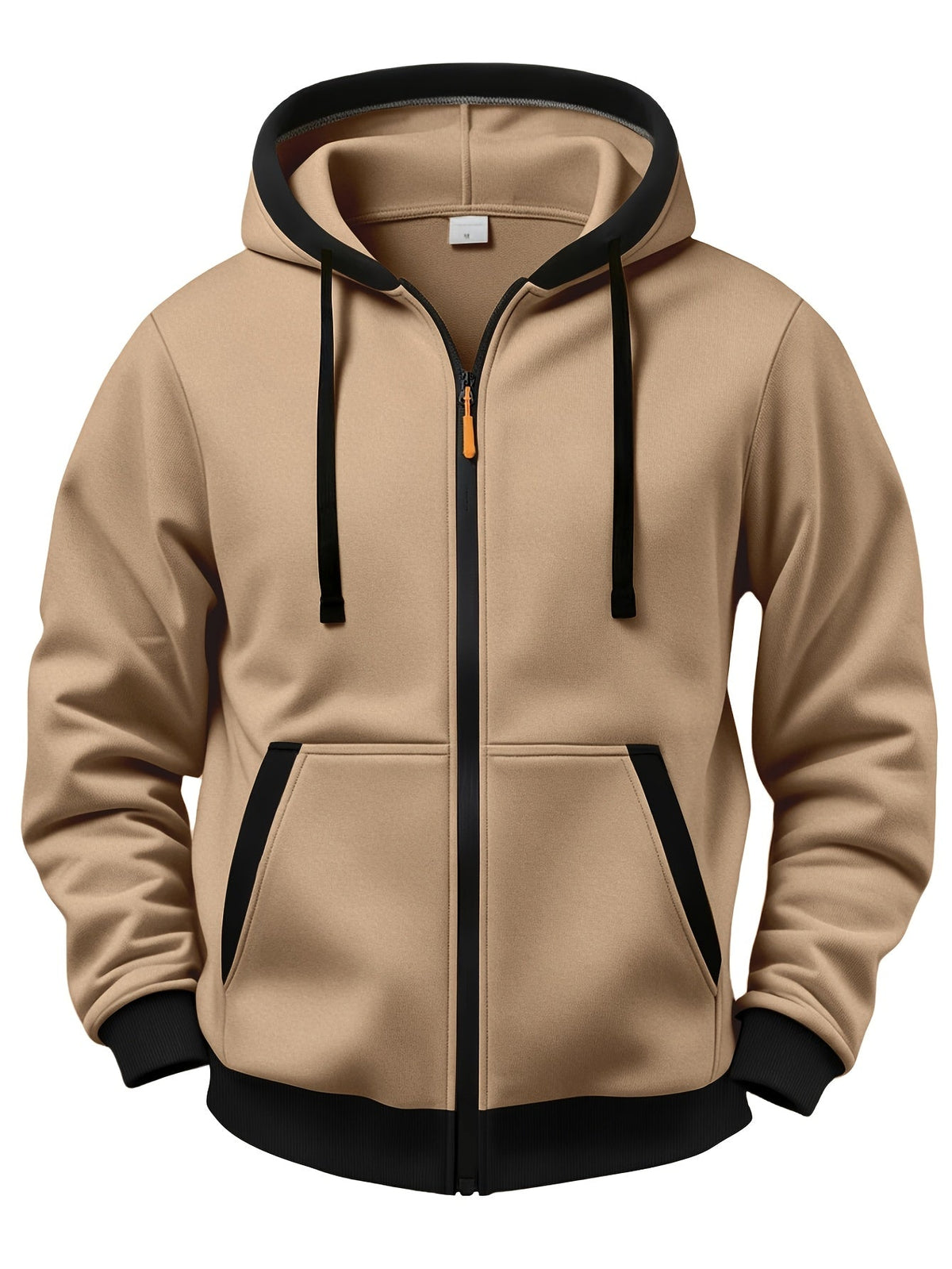 Cazel | Pull d’hiver décontracté à capuche, manches longues et fermeture éclair