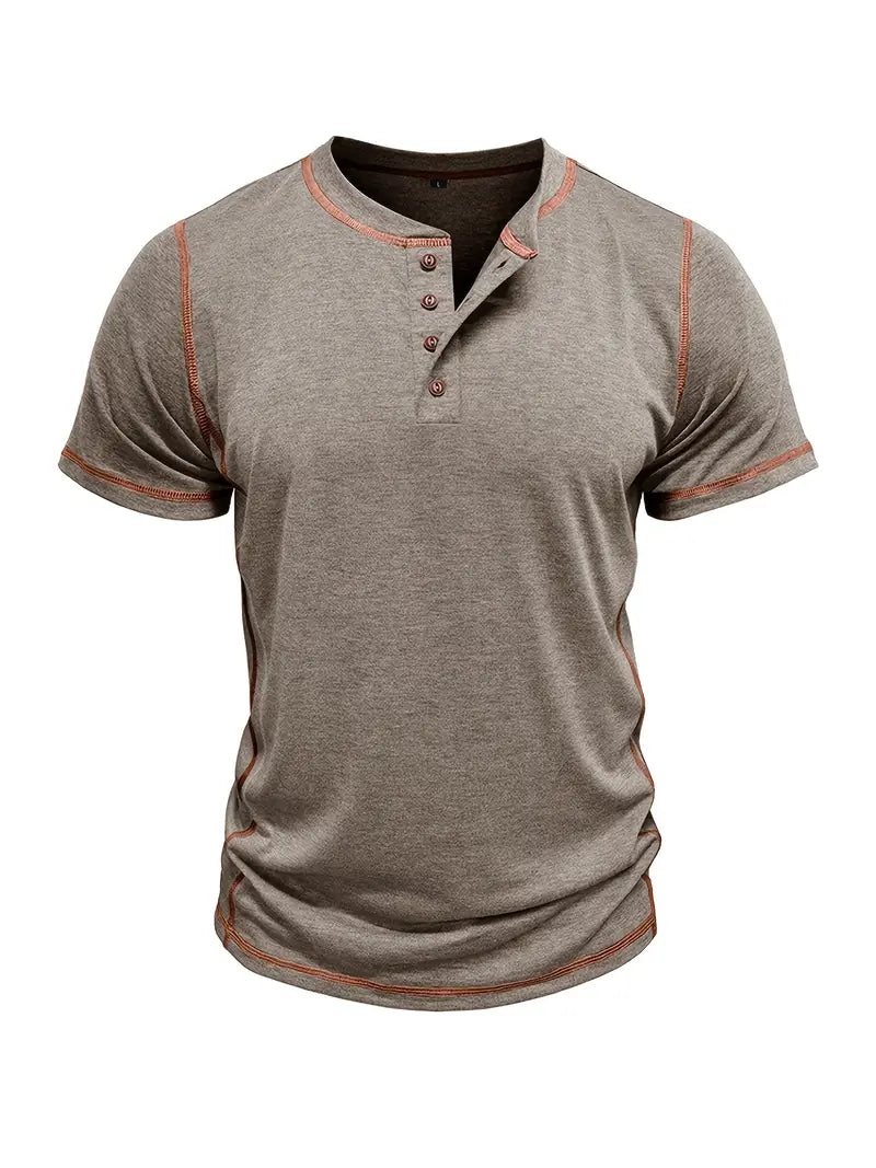 Lenoir™ | T-shirt à manches courtes boutonné