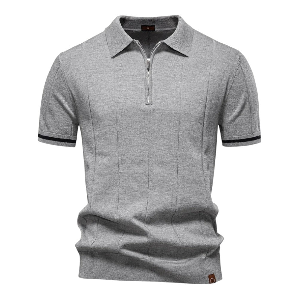 Lenoir™ | Polo sport décontracté avec fermeture éclair