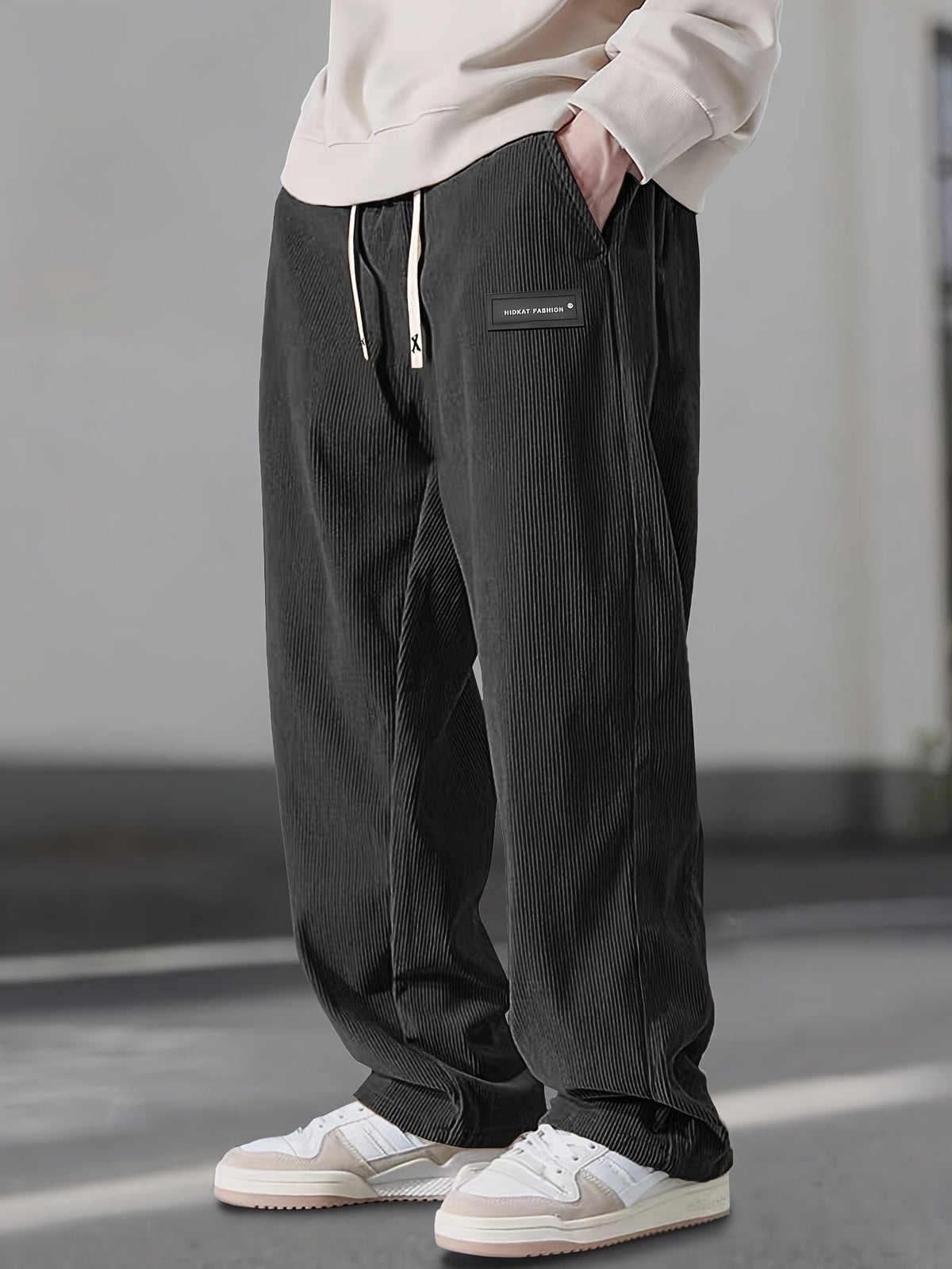 Lenoir™ | Pantalon droit à taille coulissée avec cordon de serrage