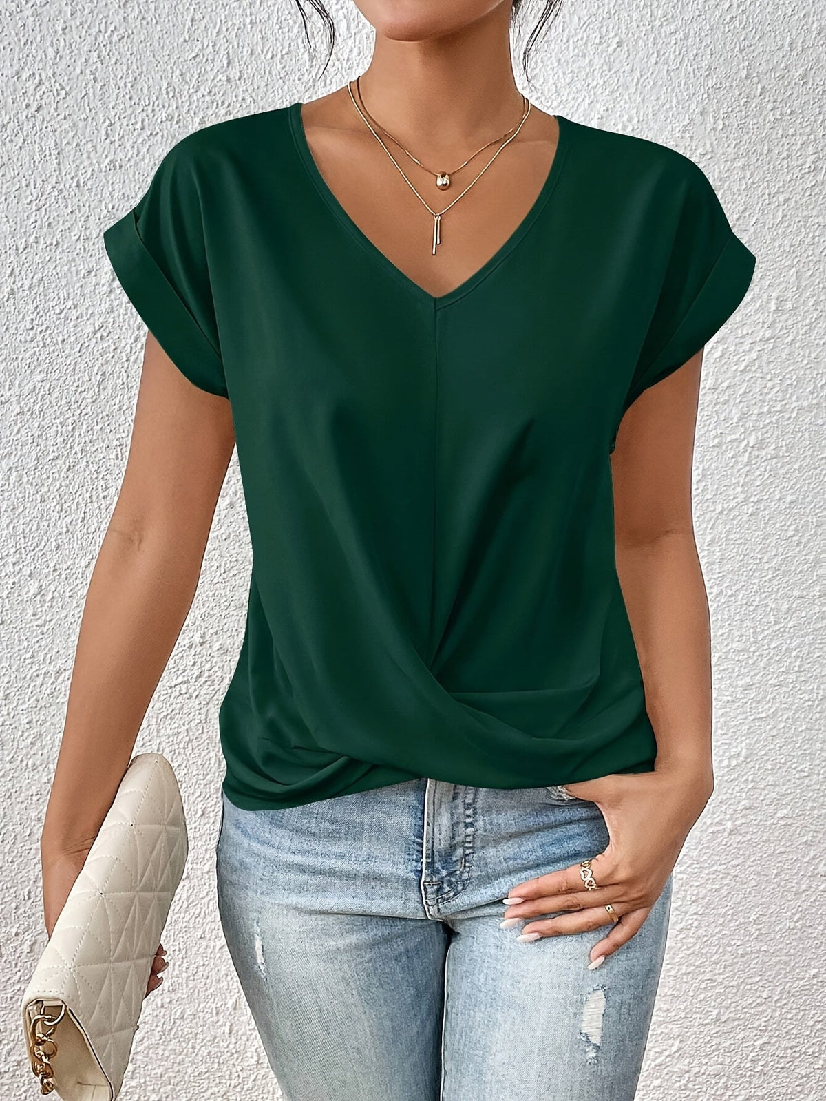Cazel | T-shirt décontracté avec col en V doux