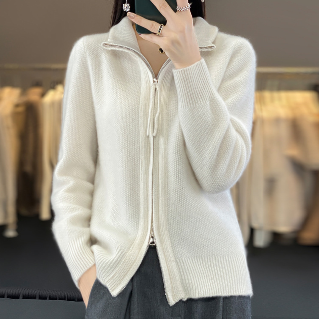 Lenoir™ | Cardigan zippé en cachemire
