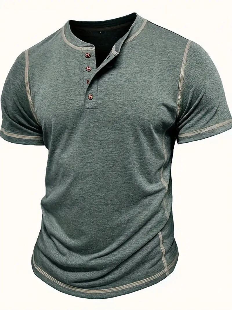 Lenoir™ | T-shirt à manches courtes boutonné