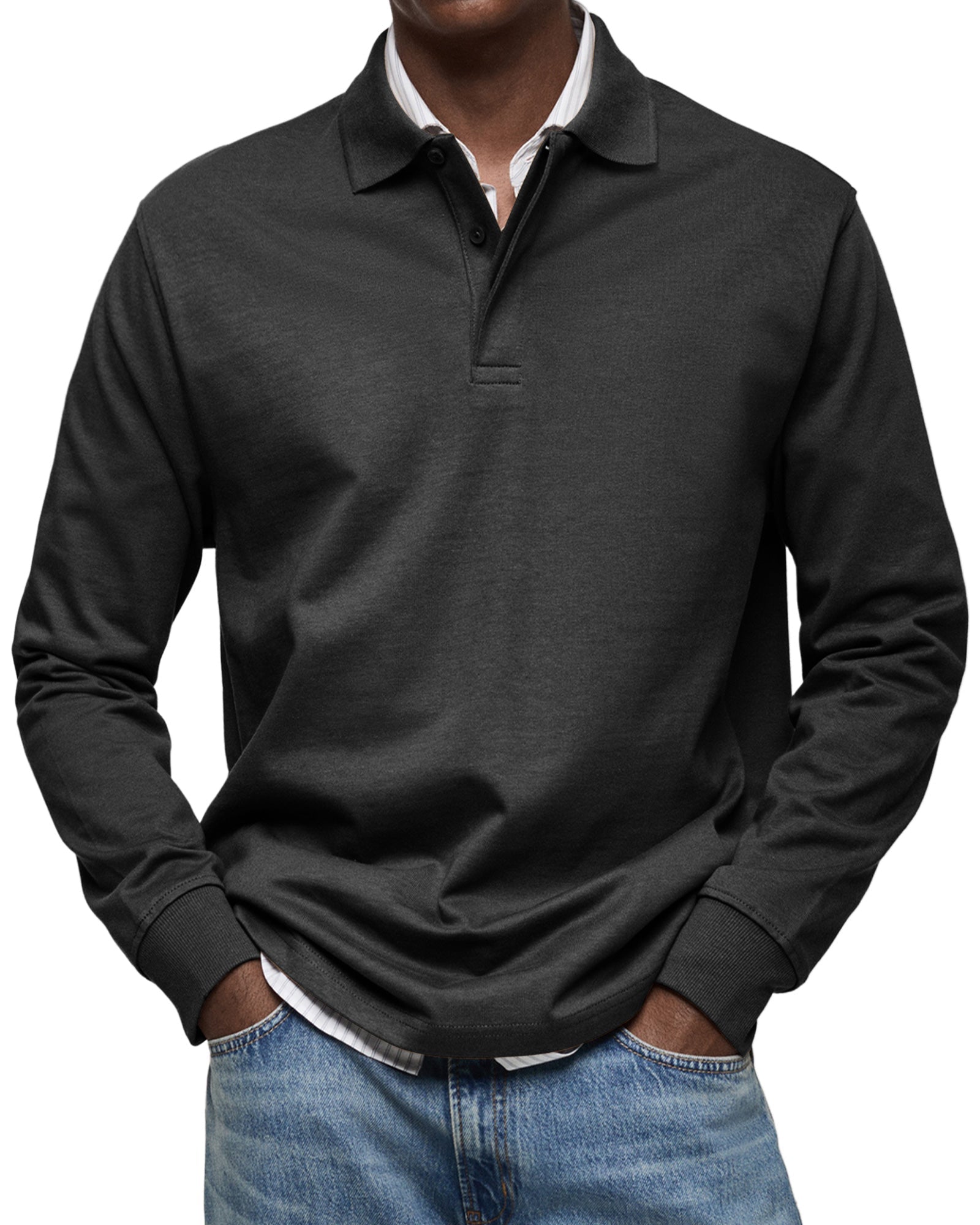 Lenoir™ | Polo de luxe à manches longues