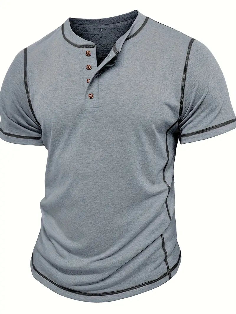 Lenoir™ | T-shirt à manches courtes boutonné