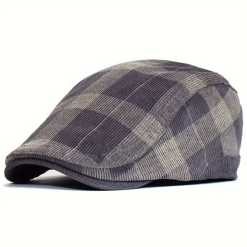 Lenoir™ | Casquette vintage en coton à carreaux