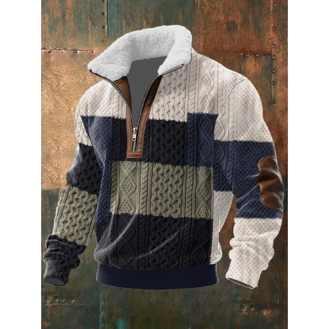 Cazel | Pull en polaire avec zip et col montant