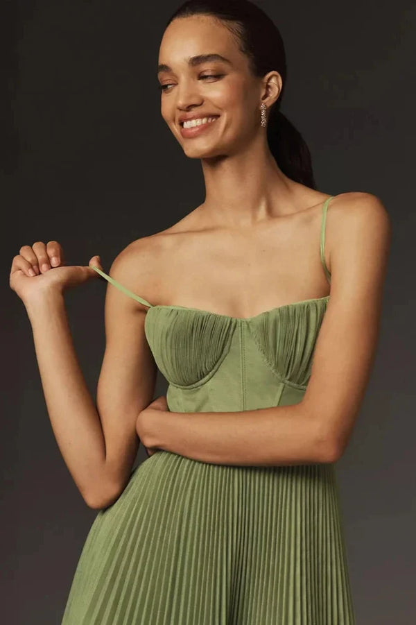 Lenoir™ | ROBE MIDI ÉLÉGANTE PLISSÉE