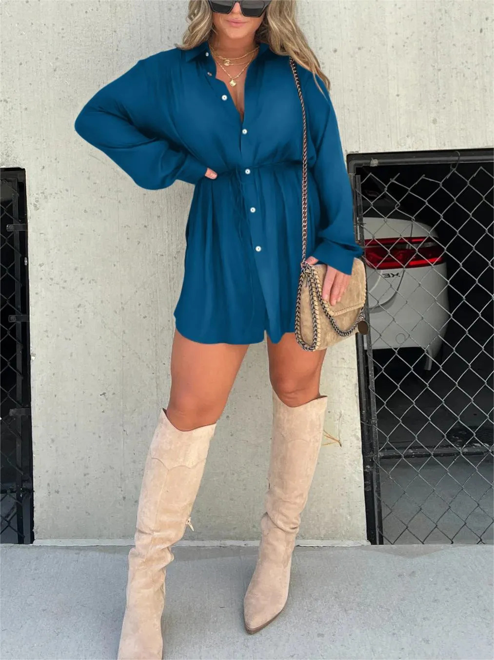 Lenoir™ | Robe combinaison satinée tendance