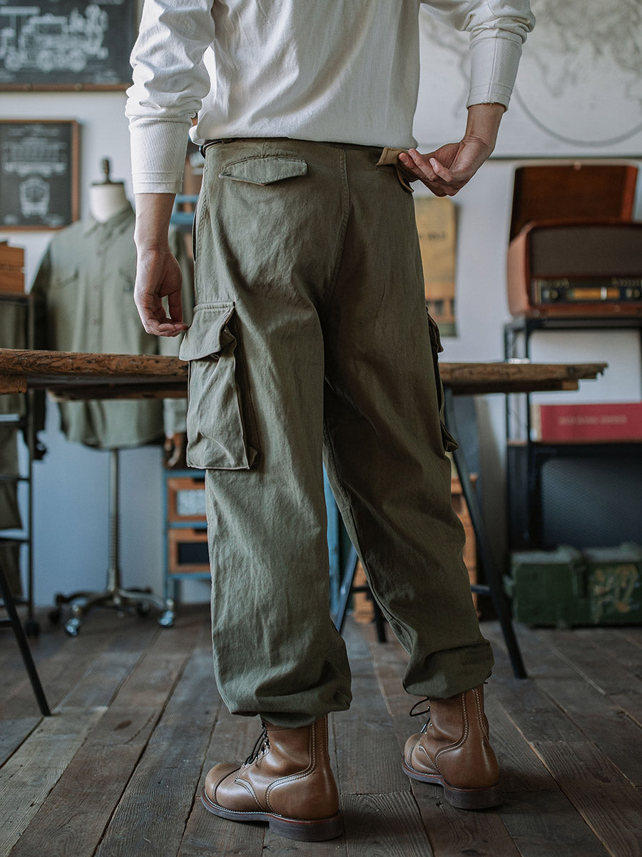 Lenoir™ | Pantalon militaire M-47 en tissu chevron