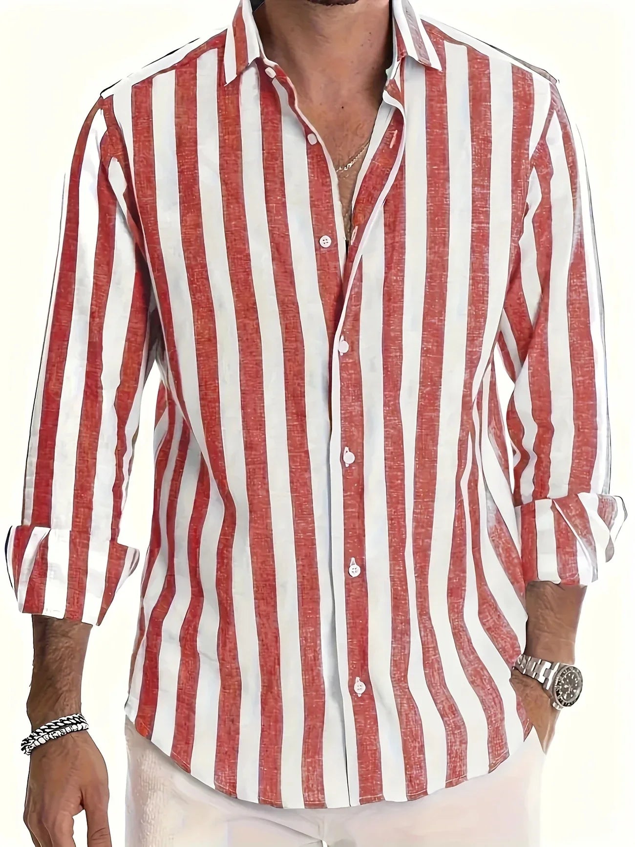 Lenoir™ | Chemise rayée élégante à manches longues