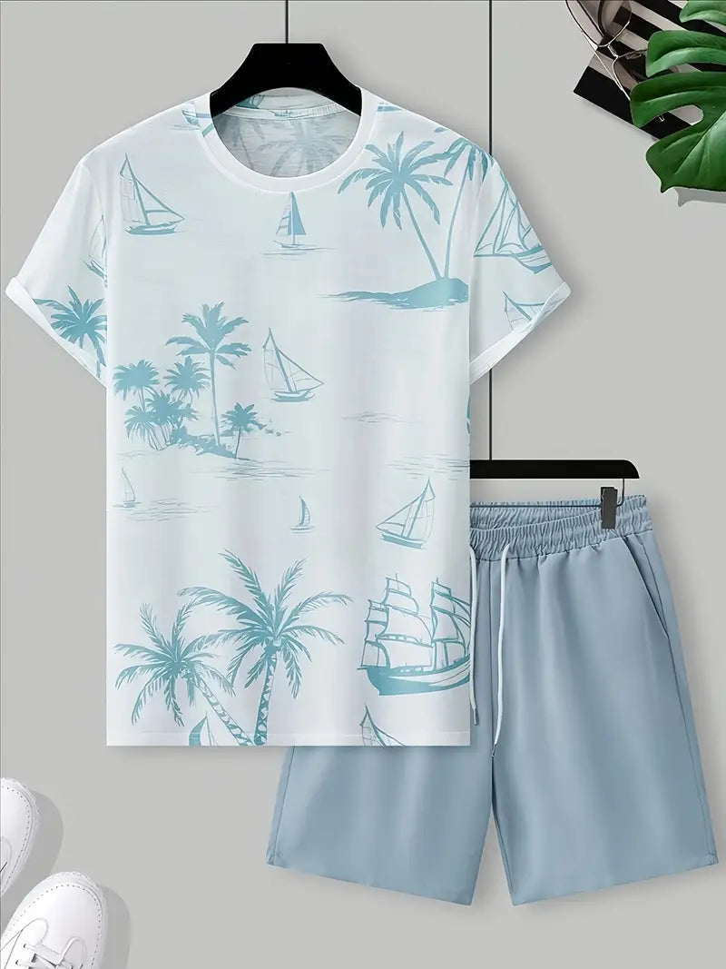 Lenoir™ | Ensemble d'été élégant imprimé deux pièces