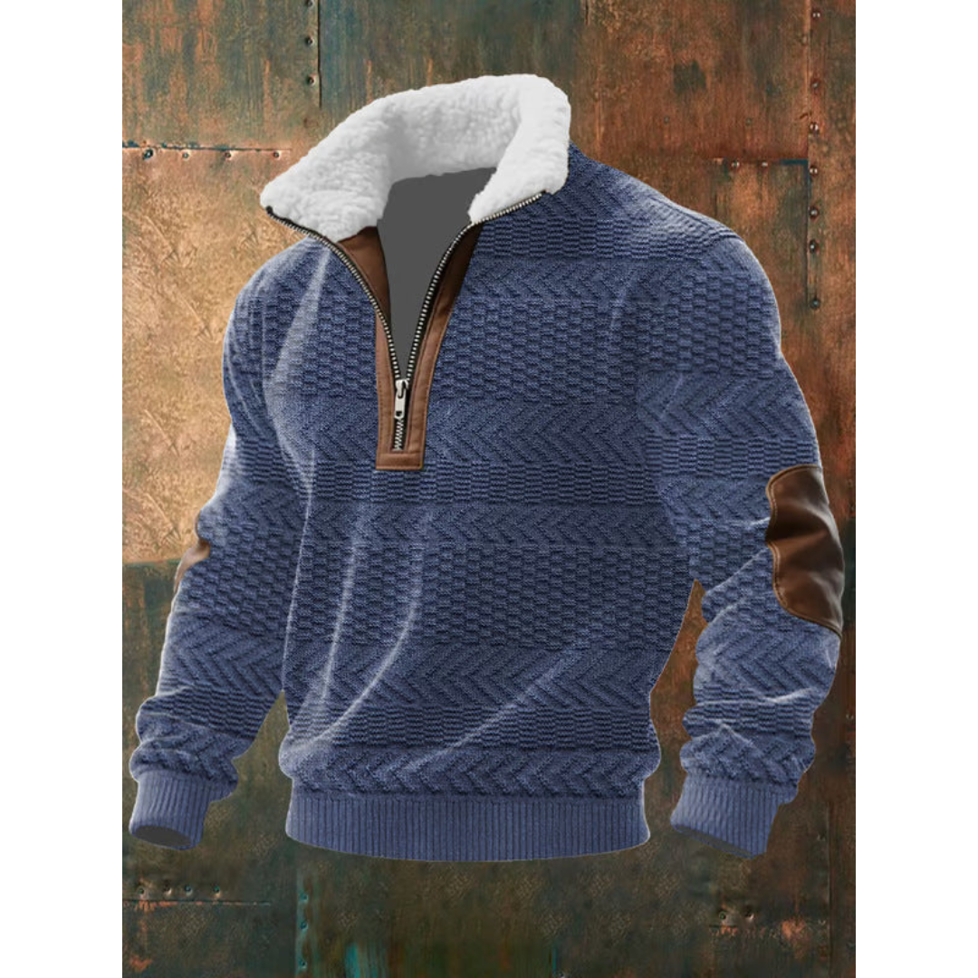 Cazel | Pull en polaire avec zip et col montant