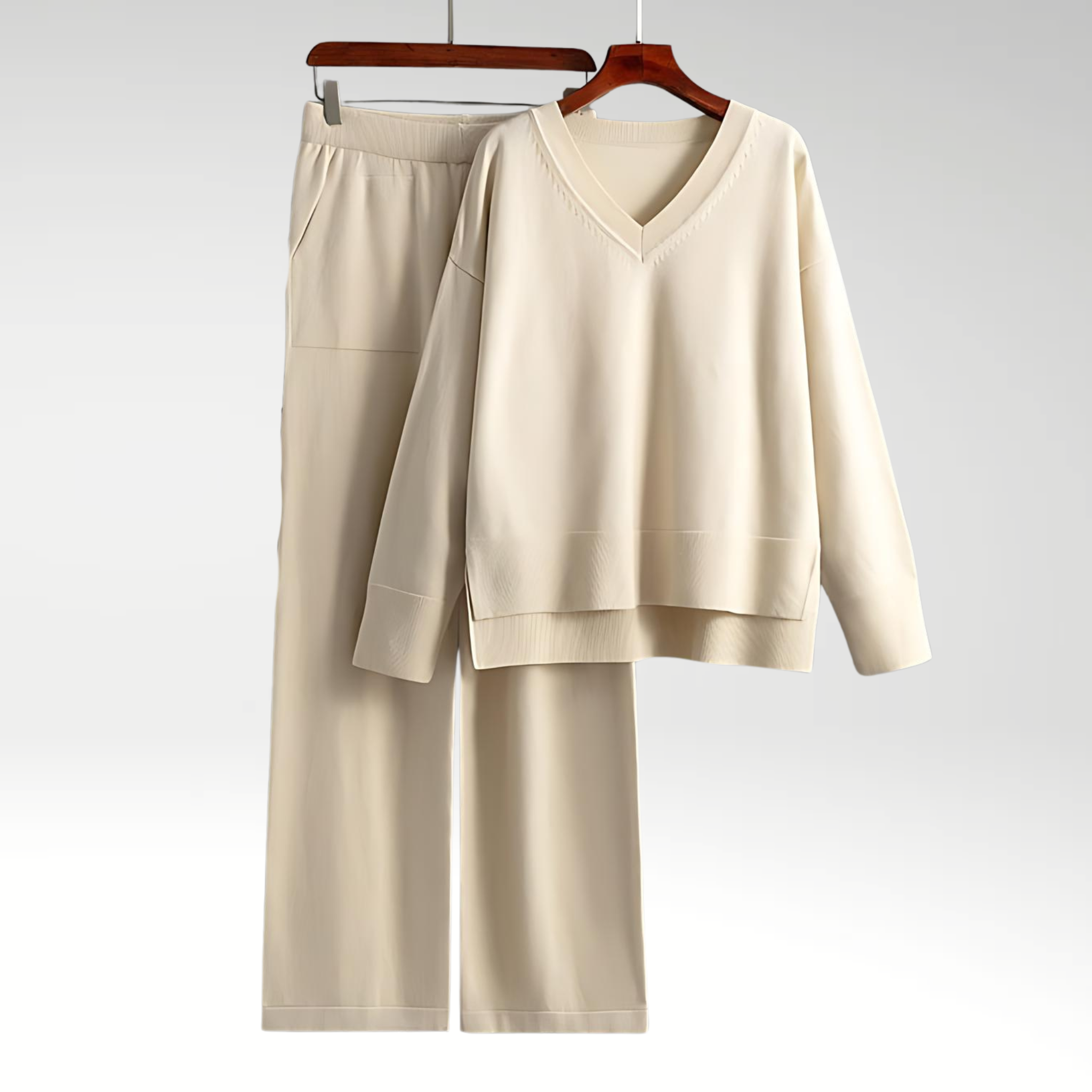 Cazel | Luxe V-Neck Two Piece Set