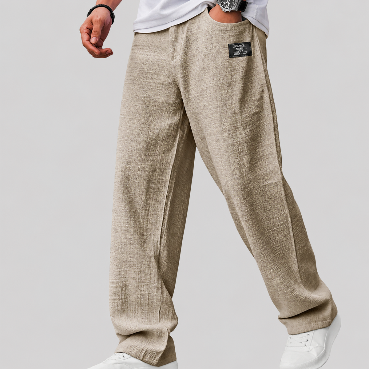 Cazel | Pantalon décontracté premium en lin pour homme