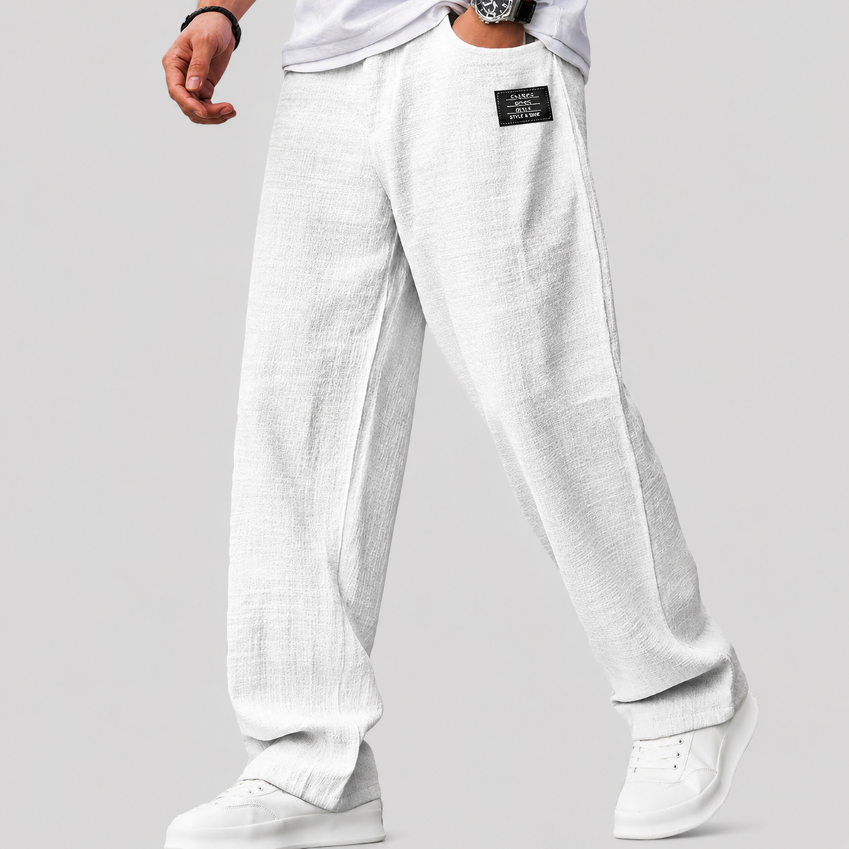 Cazel | Pantalon décontracté premium en lin pour homme
