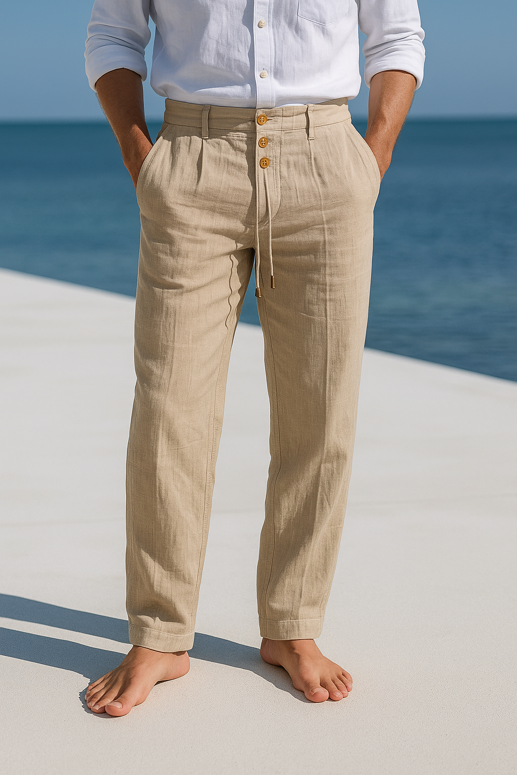 Cazel | Pantalon en lin élégant pour l’été