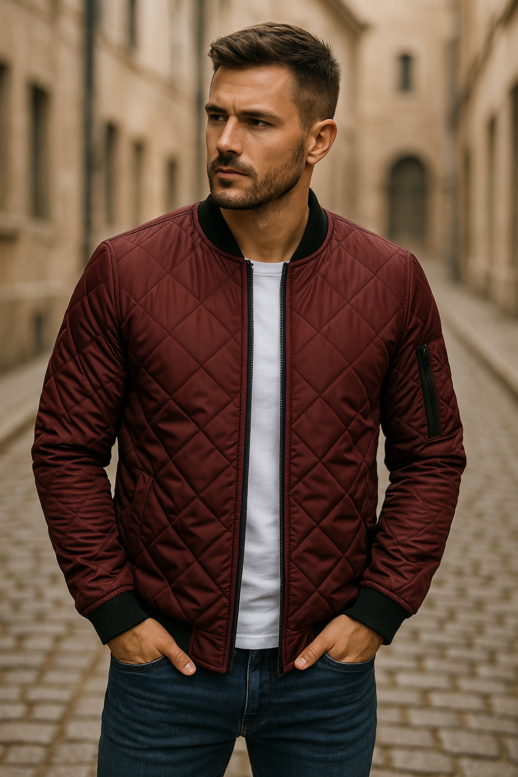 Cazel | Veste en coton à motif losange
