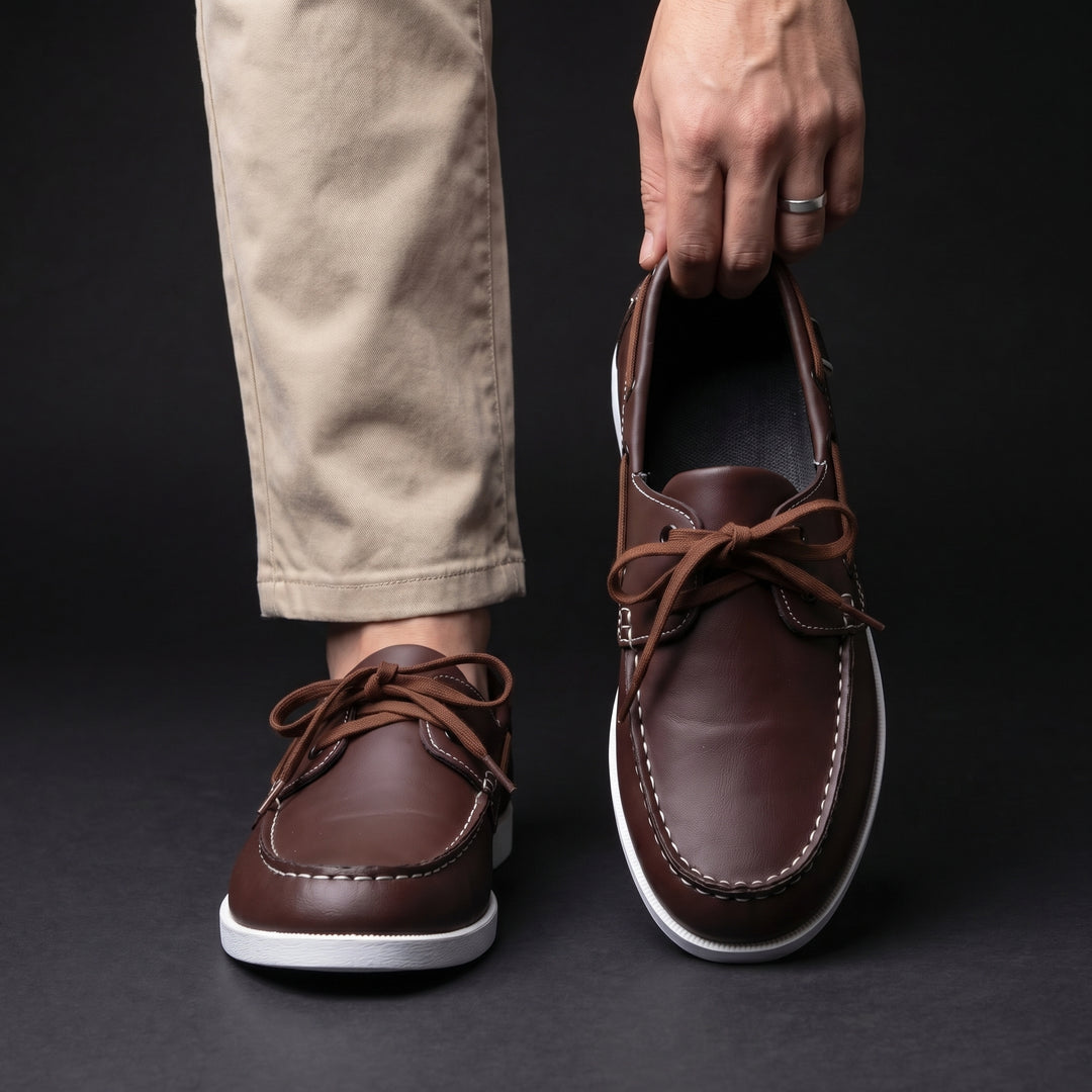 Cazel | Chaussures bateau à lacets sur le devant