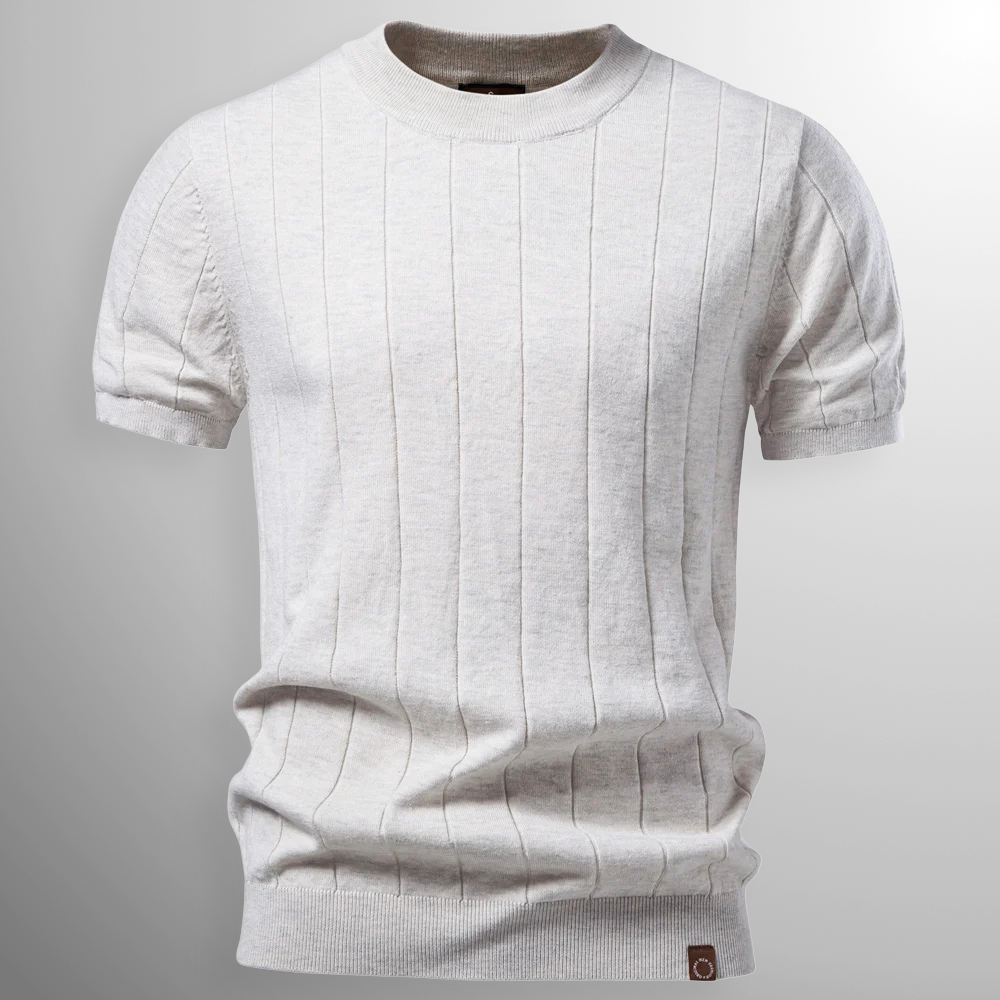Cazel | T-shirt luxueux côtelé pour homme