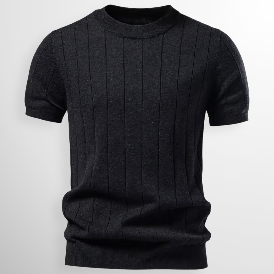 Cazel | T-shirt luxueux côtelé pour homme