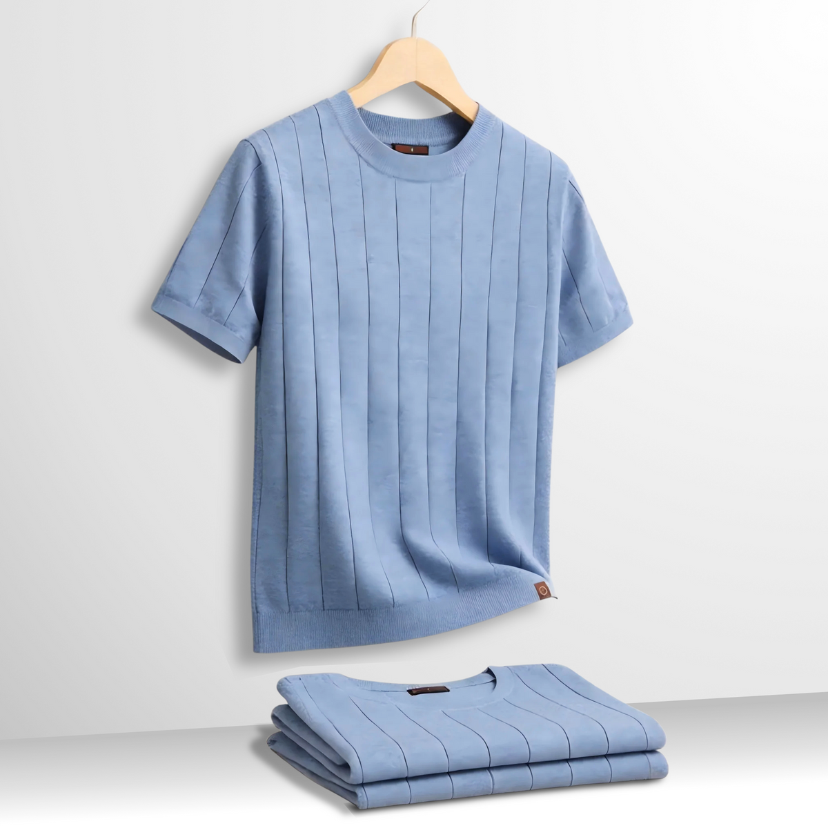 Cazel | T-shirt luxueux côtelé pour homme