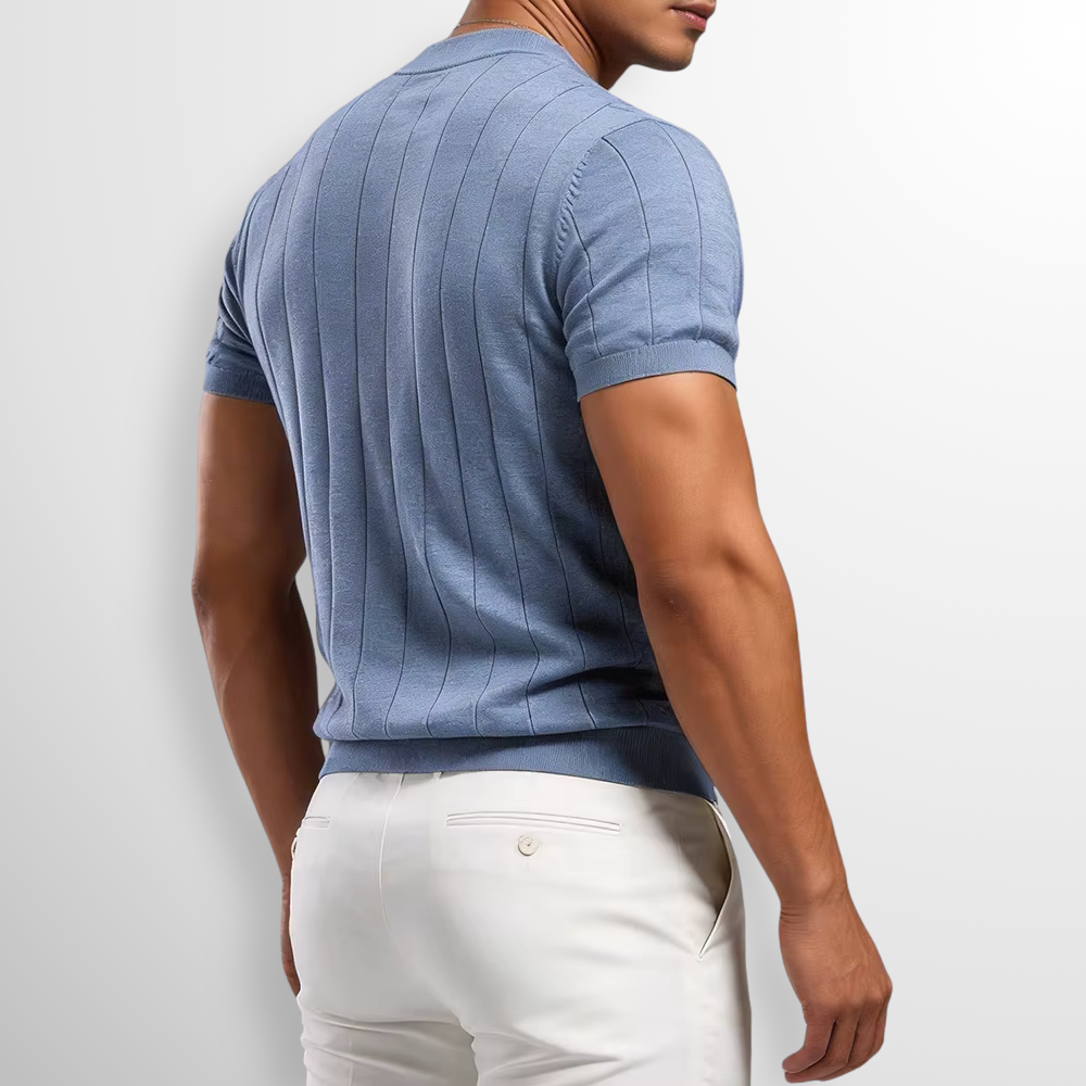 Cazel | T-shirt luxueux côtelé pour homme