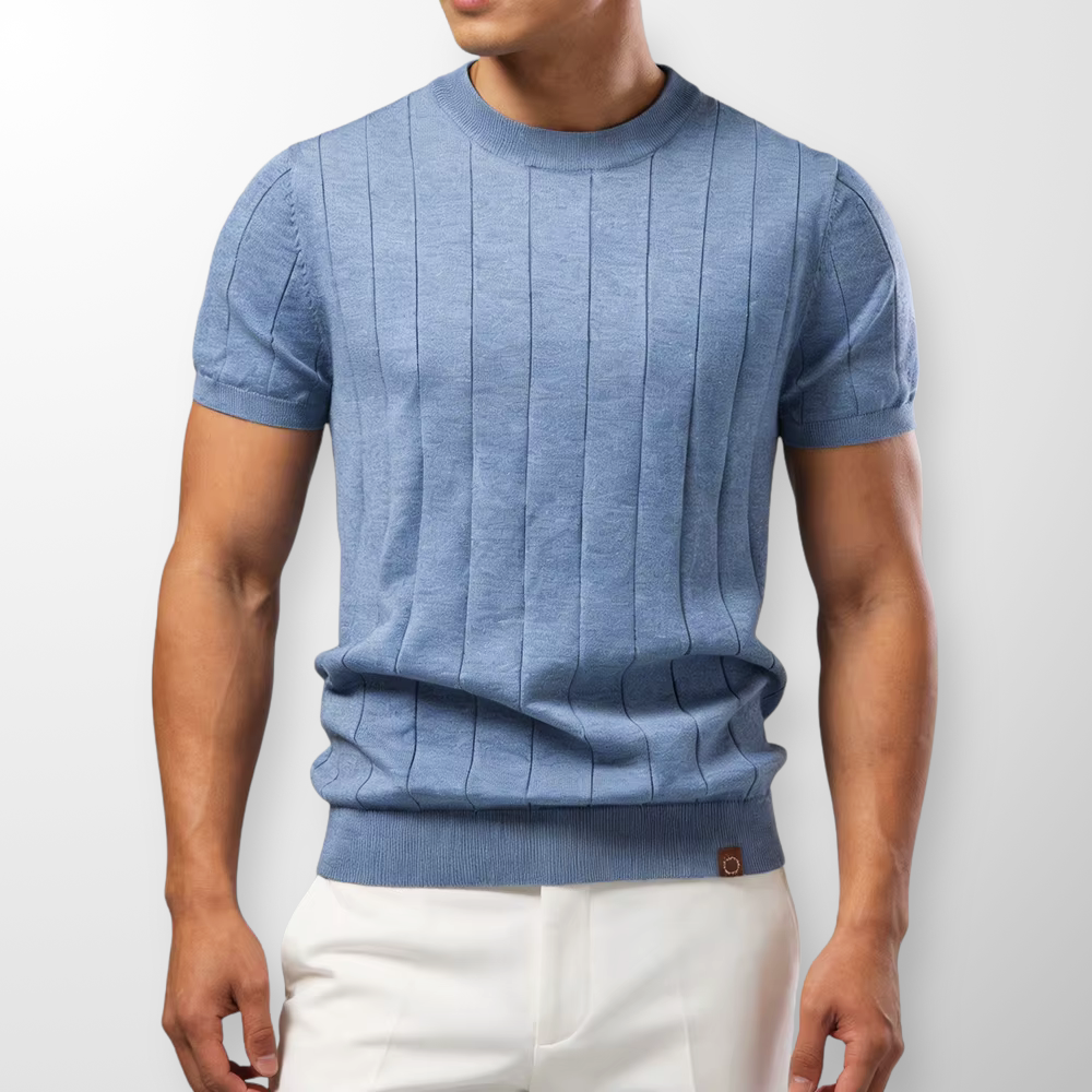 Cazel | T-shirt luxueux côtelé pour homme